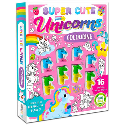 Super Cute Unicorns Colouring (Book and Crayon Set)