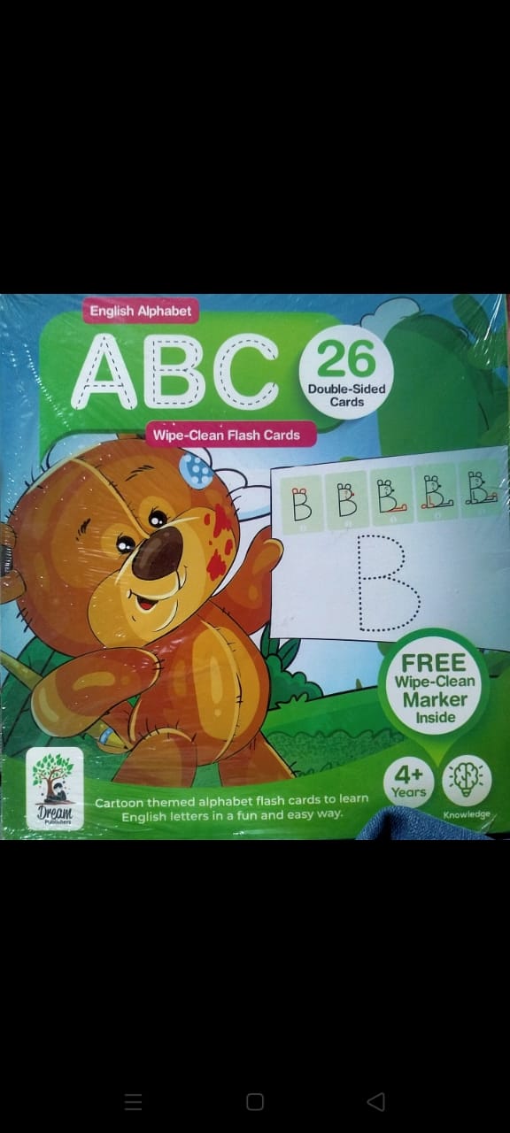 ABC wipe and clean Flash card by Dream books publishures