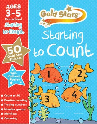 Gold Stars Starting to Count Ages 3-5 Pre-school