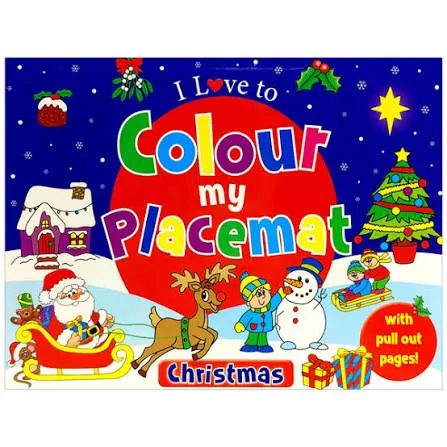 I Love To Colour My Placemat - Christmas