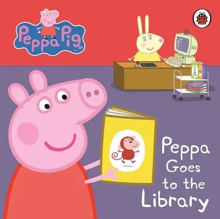 Peppa Pig: Peppa Goes to the Library:  Board book