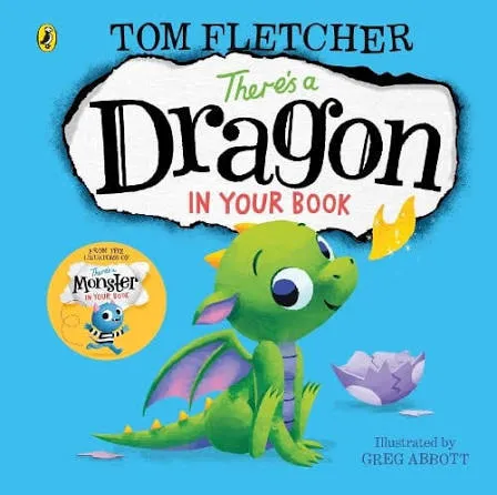 There's a Dragon in Your Book - (Board book)